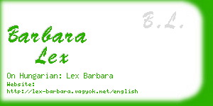 barbara lex business card